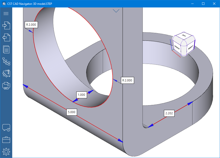 Measuring of a 3D model