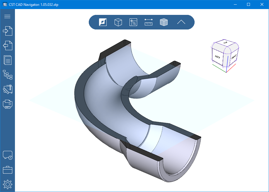 Section of a 3D model